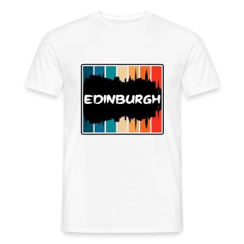 Édimbourg Écosse Skyline Silhouette Travel Souve - T-shirt homme - blanc - Devant - AI Model Male 178 dark (178cm)