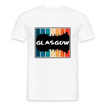 Glasgow Ecosse Skyline Silhouette Voyage Souveni - T-shirt homme - blanc - Devant - AI Model Male 178 dark (178cm)