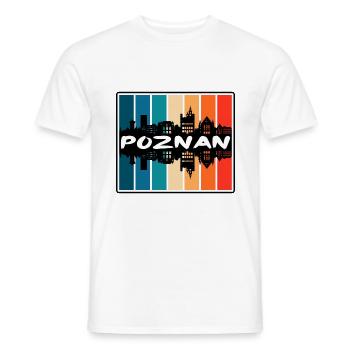 Poznan Poland Skyline Silhouette Travel Souvenir - Men's T-Shirt - white - Front - AI Model Male 178 dark (178cm)
