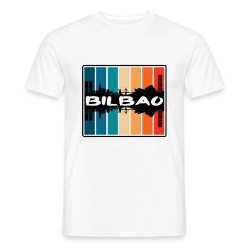 Bilbao Spanien Skyline Silhouette Reise Souvenir - Männer T-Shirt - Weiß - Vorne - AI Model Male 178 dark (178cm)