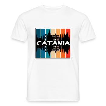 Catane Italie Skyline Silhouette Voyage Souvenir - T-shirt homme - blanc - Devant - AI Model Male 178 dark (178cm)