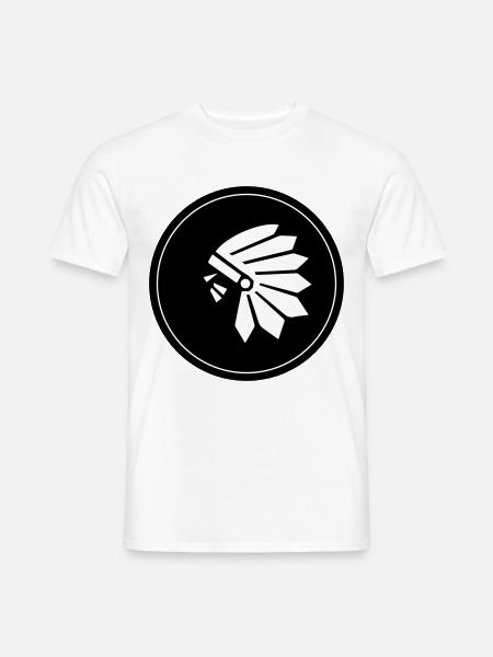 Symbole de la tête indienne - T-shirt homme - blanc