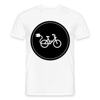 ebike fahrrad Radfahren - Männer T-Shirt - Weiß - Vorne - AI Model Male 178 dark (178cm)