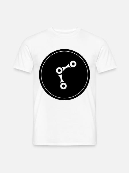 Bicycle Cycling Chain - Men's T-Shirt - white