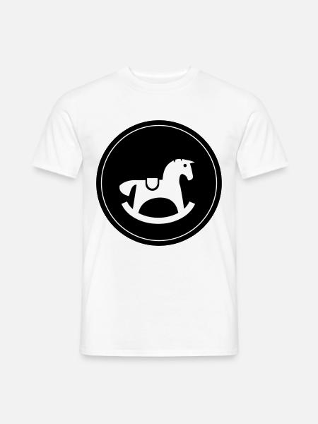 Cheval à bascule Jouet Bébé - T-shirt homme - blanc