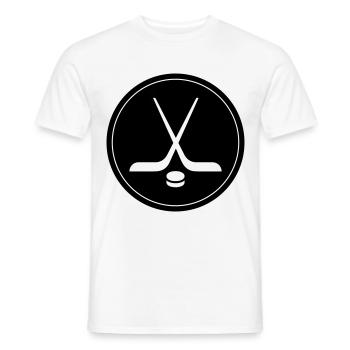 Symbole du logo du hockey sur glace - T-shirt homme - blanc - Devant - AI Model Male 178 dark (178cm)
