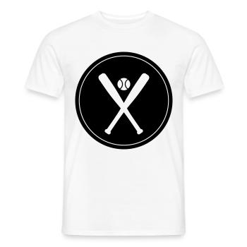 Icône du baseball - T-shirt homme - blanc - Devant - AI Model Male 178 dark (178cm)