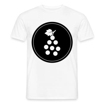 Weintrauben Symbol - Männer T-Shirt - Weiß - Vorne - AI Model Male 178 dark (178cm)