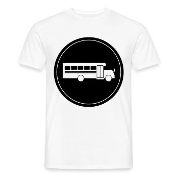 School school bus - Men's T-Shirt - white - Front - AI Model Male 178 dark (178cm)