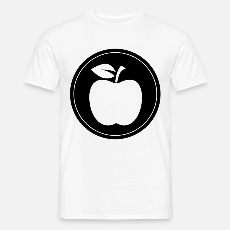 Apfel Symbol - Männer T-Shirt - Weiß