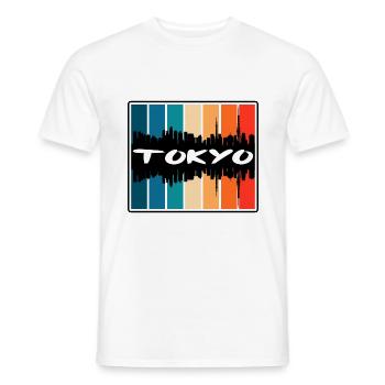 Tokyo Japan Skyline Silhouette Reisesouvenir - Männer T-Shirt - Weiß - Vorne - AI Model Male 178 dark (178cm)
