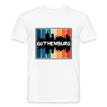 Göteborg Suède Skyline Silhouette Travel Souven - T-shirt homme - blanc - Devant - AI Model Male 178 dark (178cm)