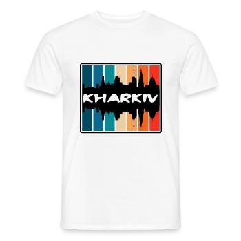 Charkiw Ukraine Skyline Silhouette Reise Souvenir - Männer T-Shirt - Weiß - Vorne - AI Model Male 178 dark (178cm)