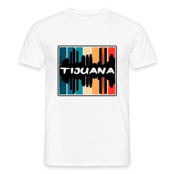 Tijuana Mexico Skyline Silhouette Travel Souvenir - Men's T-Shirt - white - Front - AI Model Male 178 dark (178cm)