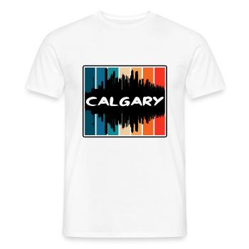 Calgary Kanada Skyline Silhouette Reise Souvenir - Männer T-Shirt - Weiß - Vorne - AI Model Male 178 dark (178cm)