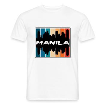 Manila Philippines Skyline Silhouette Travel Souve - Men's T-Shirt - white - Front - AI Model Male 178 dark (178cm)