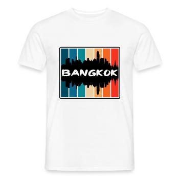 Bangkok Thailand Skyline Silhouette Travel Souveni - Men's T-Shirt - white - Front - AI Model Male 178 dark (178cm)