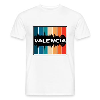 Valencia Venezuela Skyline Silhouette Travel Souve - T-shirt homme - blanc - Devant - AI Model Male 178 dark (178cm)