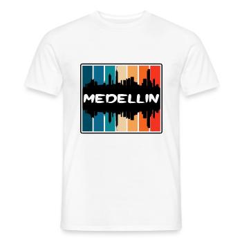 Medellin Kolumbien Skyline Silhouette Travel Souven - Männer T-Shirt - Weiß - Vorne - AI Model Male 178 dark (178cm)
