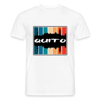 Quito Equador Skyline Silhouette Reisesouvenir - Männer T-Shirt - Weiß - Vorne - AI Model Male 178 dark (178cm)