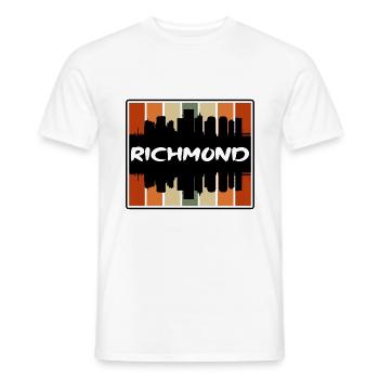 Richmond Virginia Usa Skyline Silhouette Travel So - Men's T-Shirt - white - Front - AI Model Male 178 dark (178cm)