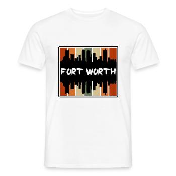 Fort Worth Texas USA Skyline Silhouette Reise Sou - Männer T-Shirt - Weiß - Vorne - AI Model Male 178 dark (178cm)