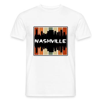 Nashville Tennessee USA Skyline Silhouette Reisen - Männer T-Shirt - Weiß - Vorne - AI Model Male 178 dark (178cm)