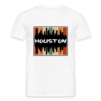 Houston Texas États-Unis Skyline Silhouette Travel Souven - T-shirt homme - blanc - Devant - AI Model Male 178 dark (178cm)