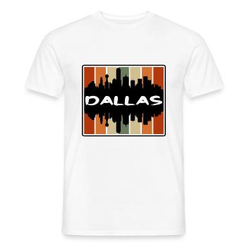 Dallas Texas États-Unis Skyline Silhouette Voyage Souveni - T-shirt homme - blanc - Devant - AI Model Male 178 dark (178cm)