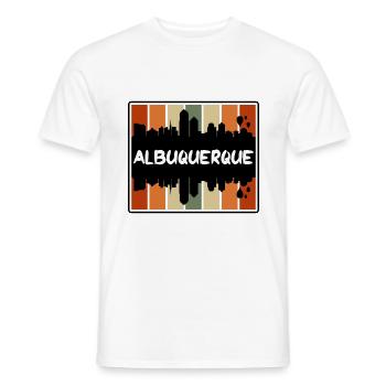 Albuquerque New Mexico Usa Skyline Silhouette Trav - Men's T-Shirt - white - Front - AI Model Male 178 dark (178cm)