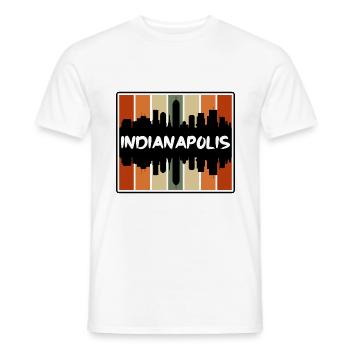 Indianapolis Indiana USA Skyline Silhouette Reisen - Männer T-Shirt - Weiß - Vorne - AI Model Male 178 dark (178cm)