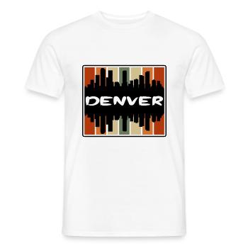 Denver Colorado États-Unis Skyline Silhouette Souv de voyage - T-shirt homme - blanc - Devant - AI Model Male 178 dark (178cm)