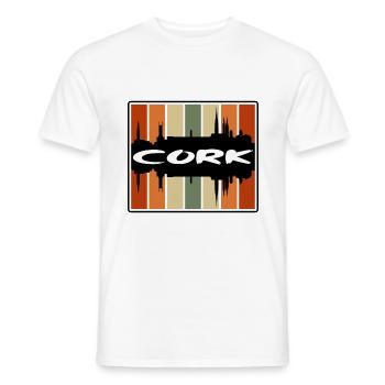 Cork Irlande Skyline Silhouette Souvenir de voyage - T-shirt homme - blanc - Devant - AI Model Male 178 dark (178cm)