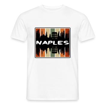 Naples Italy Skyline Silhouette Travel Souvenir - Men's T-Shirt - white - Front - AI Model Male 178 dark (178cm)