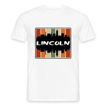 Lincoln Nebraska États-Unis Skyline Silhouette Voyage Sou - T-shirt homme - blanc - Devant - AI Model Male 178 dark (178cm)
