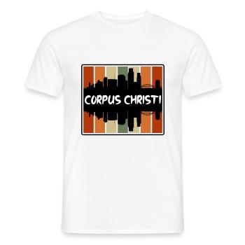 Corpus Christi Texas Usa Skyline Silhouette Travel - Männer T-Shirt - Weiß - Vorne - AI Model Male 178 dark (178cm)