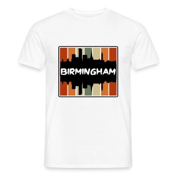 Birmingham Angleterre Skyline Silhouette Travel Souve - T-shirt homme - blanc - Devant - AI Model Male 178 dark (178cm)