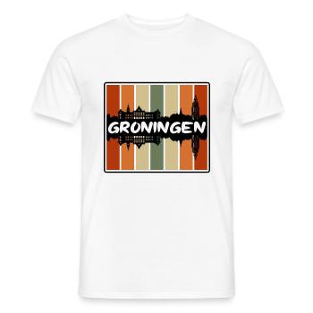 Groningen Niederlande Skyline Silhouette Reisen So - Männer T-Shirt - Weiß - Vorne - AI Model Male 178 dark (178cm)