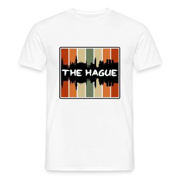 La Haye Pays-Bas Skyline Silhouette Voyage So - T-shirt homme - blanc - Devant - AI Model Male 178 dark (178cm)