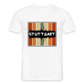 Stuttgart Allemagne Skyline Silhouette Travel Souven - T-shirt homme - blanc - Devant - AI Model Male 178 dark (178cm)