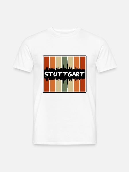 Stuttgart Deutschland Skyline Silhouette Travel Souven - Männer T-Shirt - Weiß