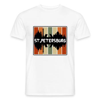 Saint-Pétersbourg Russie Skyline Silhouette Travel Sou - T-shirt homme - blanc - Devant - AI Model Male 178 dark (178cm)