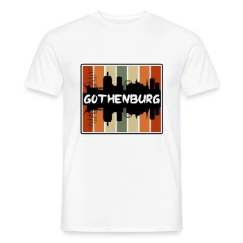 Göteborg Suède Skyline Silhouette Travel Souven - T-shirt homme - blanc - Devant - AI Model Male 178 dark (178cm)