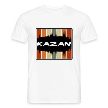 Kazan Russie Skyline Silhouette Souvenir de voyage - T-shirt homme - blanc - Devant - AI Model Male 178 dark (178cm)