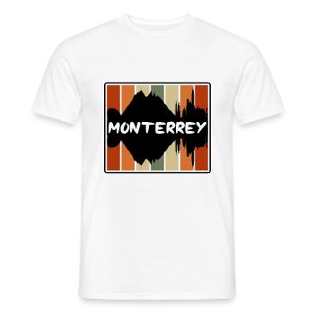 Monterrey Mexiko Skyline Silhouette Reise Souveni - Männer T-Shirt - Weiß - Vorne - AI Model Male 178 dark (178cm)