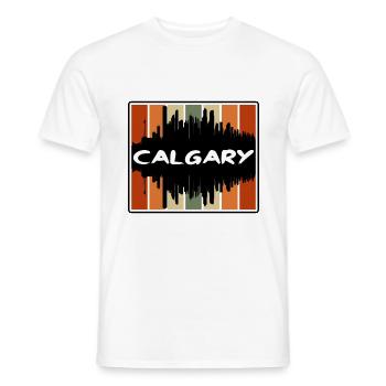 Calgary Kanada Skyline Silhouette Reise Souvenir - Männer T-Shirt - Weiß - Vorne - AI Model Male 178 dark (178cm)