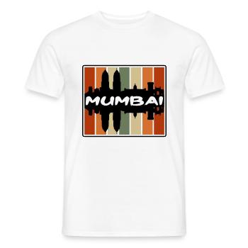 Mumbai Indien Skyline Silhouette Reise Souvenir - Männer T-Shirt - Weiß - Vorne - AI Model Male 178 dark (178cm)