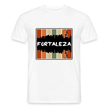 Fortaleza Brazil Skyline Silhouette Travel Souveni - Men's T-Shirt - white - Front - AI Model Male 178 dark (178cm)