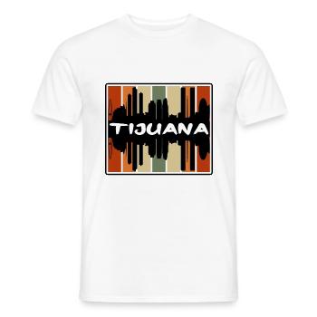 Tijuana Mexico Skyline Silhouette Travel Souvenir - Men's T-Shirt - white - Front - AI Model Male 178 dark (178cm)