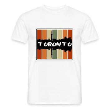 Toronto Kanada Skyline Silhouette Reisesouvenir - Männer T-Shirt - Weiß - Vorne - AI Model Male 178 dark (178cm)